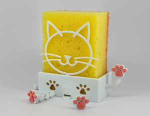 NOVALIT LABS | Cat-Themed Hygienic Kitchen Sponge Holder